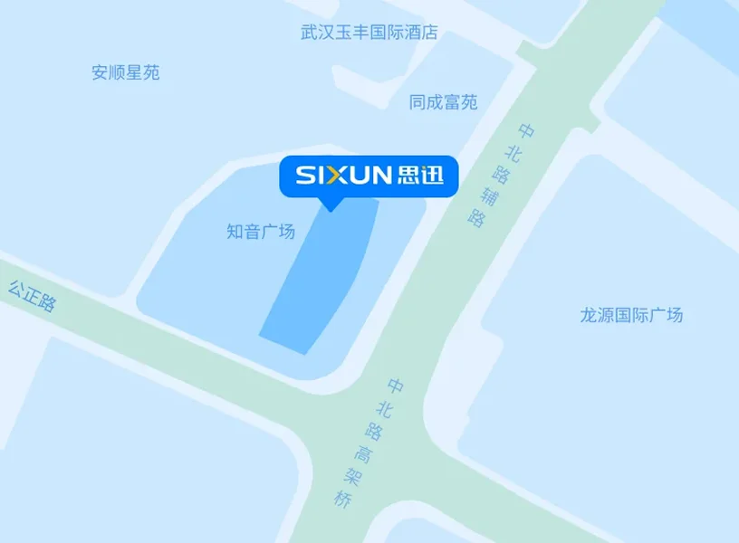 思迅武汉分公司 - 武汉市武昌区知音广场22楼位置地图